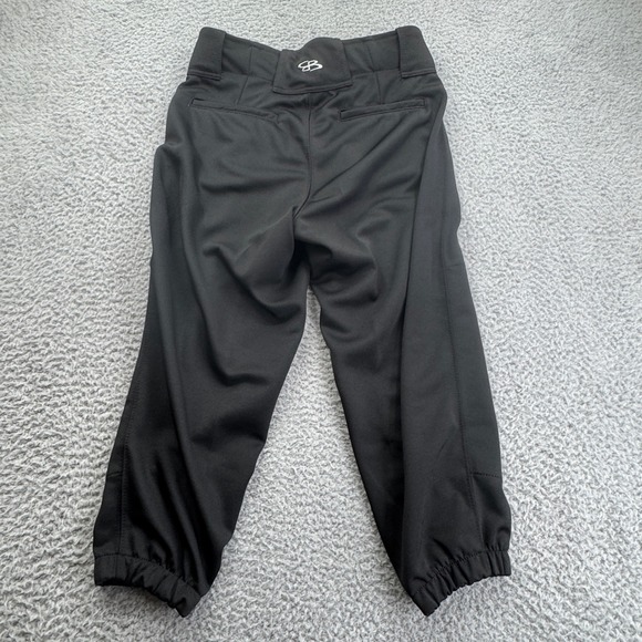 Boombah Black Baseball Softball Pants Size 28x20 Double Knee - Picture 4 of 6